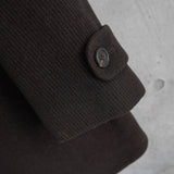 イヴ サンローラン 1990's ヴィンテージ YSLロゴ コーデュロイ調 ウールコート コクーンコート オーバーコート ブラウン - NEWSED