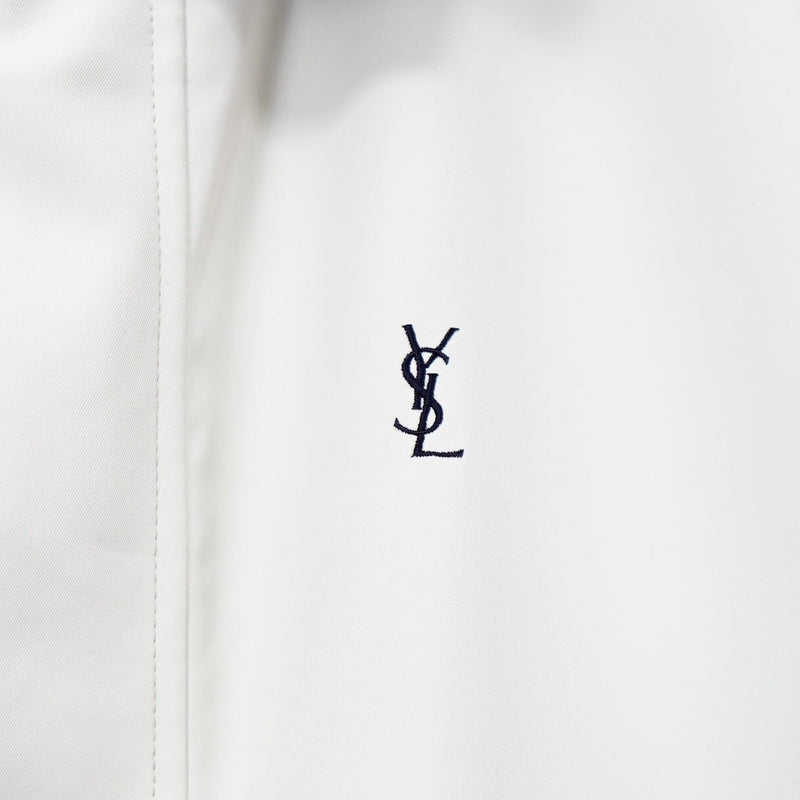 イヴ サンローラン1990's ヴィンテージ YSLロゴ 刺繍 リバーシブル ナイロンジャケット ブルゾン レッド / ホワイト - NEWSED