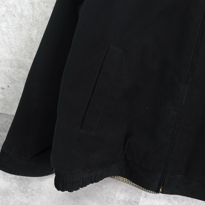 イヴ サンローラン 1990's ヴィンテージ リバーシブル YSLロゴ スエード調 ブルゾン ブラック チェック柄 - NEWSED