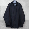 Yves Saint Laurent 1990's Vintage YSL Logo Embroidered Nylon Jacket Blouson Black
