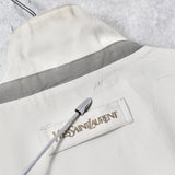 イヴ サンローラン 1990's ヴィンテージ YSLロゴ 刺繍 リバーシブル ナイロンジャケット ブルゾン カーキ / ベージュ - NEWSED