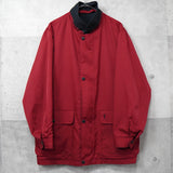 イヴサンローラン 1990's ヴィンテージ リバーシブル YSLロゴ ナイロンジャケット ブルゾン レッド / ブラック - NEWSED