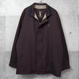 イヴ サンローラン 1990's ヴィンテージ カサンドラロゴ YSLロゴ ライナー ブルゾン ブラウン - NEWSED