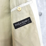 イヴ サンローラン 1990's ヴィンテージ カサンドラロゴ YSLロゴ 刺繍 ブルゾン アイボリー - NEWSED