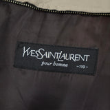 イヴ サンローラン 1990's ヴィンテージ カサンドラロゴ YSLロゴ ライナー ブルゾン ブラウン - NEWSED