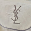 Yves Saint Laurent 1990 年代复古 Cassandra 徽标 YSL 徽标 衬里徽标 夹克 卡其色 米色