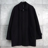 イヴ サンローラン 1990's ヴィンテージ YSLロゴ ウールコート ミドルコート ブラック - NEWSED