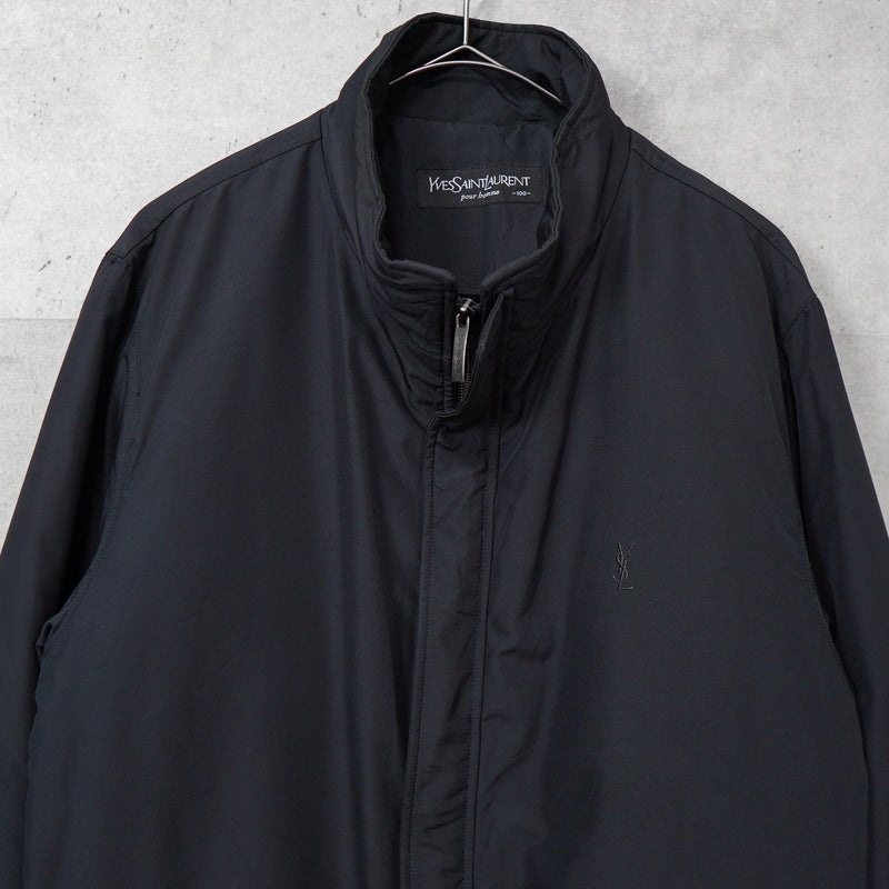 イヴサンローラン ブラウン　ブラック ブルゾン 刺繍ロゴ メンズL Yves Saint Laurent(イヴサンローラン)アイテム一覧 | ブランド古着を