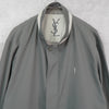 Yves Saint Laurent 1990 年代复古 YSL 徽标刺绣尼龙夹克 灰色