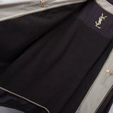 イヴ サンローラン 1990's ヴィンテージ カサンドラロゴ YSLロゴ ライナー ブルゾン ブラウン - NEWSED