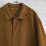 イヴ サンローラン 1990's ヴィンテージ YSLロゴ ウール ステンカラーコート ライナー付き キャメル - NEWSED