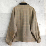 イヴ サンローラン 1990's ヴィンテージ リバーシブル YSLロゴ スエード調 ブルゾン ブラック チェック柄 - NEWSED