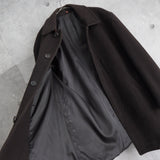 イヴ サンローラン 1990's ヴィンテージ YSLロゴ コーデュロイ調 ウールコート コクーンコート オーバーコート ブラウン - NEWSED