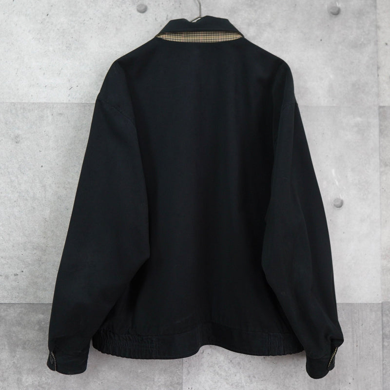 イヴ サンローラン 1990's ヴィンテージ リバーシブル YSLロゴ スエード調 ブルゾン ブラック チェック柄 - NEWSED