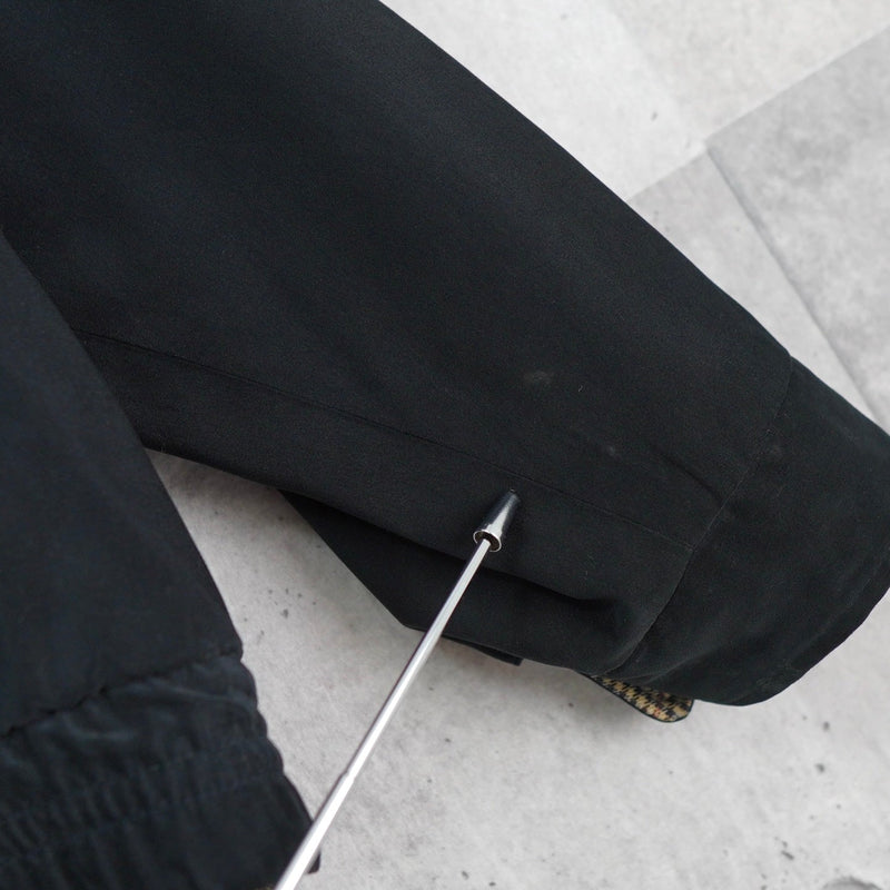 イヴ サンローラン 1990's ヴィンテージ リバーシブル YSLロゴ スエード調 ブルゾン ブラック チェック柄 - NEWSED