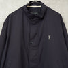 Yves Saint Laurent 1990 年代复古 YSL 徽标刺绣尼龙夹克宽松上衣海军蓝