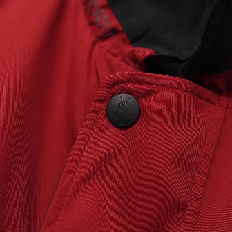 イヴサンローラン 1990's ヴィンテージ リバーシブル YSLロゴ ナイロンジャケット ブルゾン レッド / ブラック - NEWSED