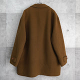 イヴ サンローラン 1990's ヴィンテージ YSLロゴ ウール ステンカラーコート ライナー付き キャメル - NEWSED