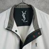 イヴ サンローラン 1990's ヴィンテージ YSLロゴ ブルゾン カバーオール コート ホワイト/ダークネイビー