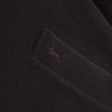 イヴ サンローラン 1990's ヴィンテージ YSLロゴ コーデュロイ調 ウールコート コクーンコート オーバーコート ブラウン - NEWSED