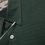 1990's イヴ・サンローラン カサンドラロゴ YSLロゴ ワンポイント刺繍 半袖ポロシャツ モスグリーン Lサイズ - NEWSED