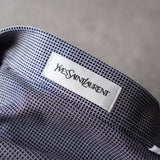 1990's イヴ・サンローラン カサンドラロゴ YSLロゴ ワンポイント刺繍 半袖シャツ Lサイズ デッドストック - NEWSED