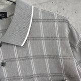 イヴ・サンローラン 1990's 半袖ポロシャツ カサンドラロゴ YSLロゴ グレー L〜XL相当 - NEWSED