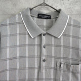 イヴ・サンローラン 1990's 半袖ポロシャツ カサンドラロゴ YSLロゴ グレー L〜XL相当 - NEWSED