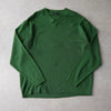 イヴ サンローラン 1990's ヴィンテージ YSLロゴ Vネック 切りっぱなし ニット グリーン