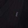 Yves Saint Laurent 1990's Vintage YSL Logo Embroidered V-neck Knit Black