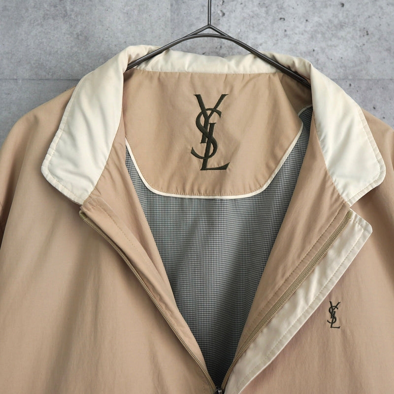 Yves Saint Laurent ベージュ ジャンパー Old Yves Saint Laurent nylon weighing blouson with chain trap
