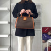 Celine 1993 Macadam PVC/皮革 Docdar's 包，棕色