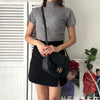 Studs Leather Shoulder Bag