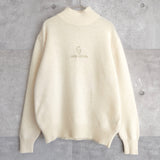 90's｜Logo Embroidery Angola Turtleneck Sweater