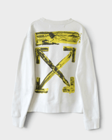 オフホワイト 19AW Acrylic Arrows Sweatshirt スウェット ホワイト M メンズ - NEWSED