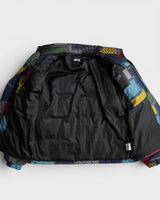 19AW Puffer Jacket ステューシー バンダナ パッチワーク ダウンジャケット マルチカラー M メンズ - NEWSED