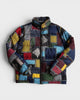 19AW Puffer Jacket ステューシー バンダナ パッチワーク ダウンジャケット マルチカラー M メンズ