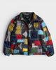 19AW Puffer Jacket ステューシー バンダナ パッチワーク ダウンジャケット マルチカラー M メンズ