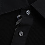 バーバリー ブラックレーベル ホースロゴ 切り替え 長袖ポロシャツ ブラック