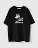 メゾン キツネ チラックスフォックス Tシャツ ブラック XS メンズ レディース