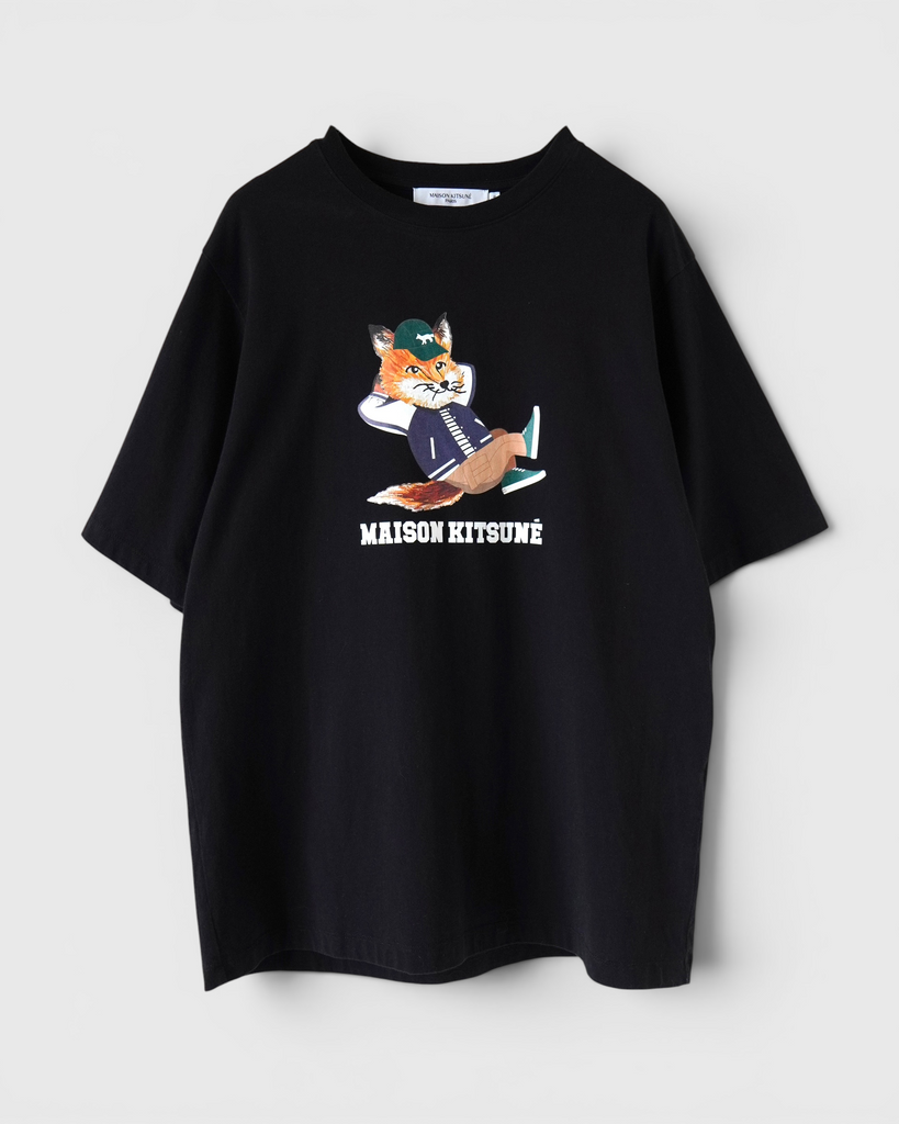 メゾン キツネ チラックスフォックス Tシャツ ブラック XS メンズ レディース