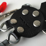 プラダ ロボット サフィアーノレザー キーリング キーホルダー チャーム ブラック