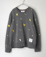 トムブラウン バード ビー 刺繍 スウェット グレー サイズ3 レディース