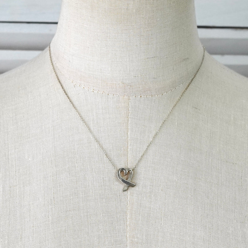 ティファニー ラビングハート パロマピカソ シルバー925 ネックレス