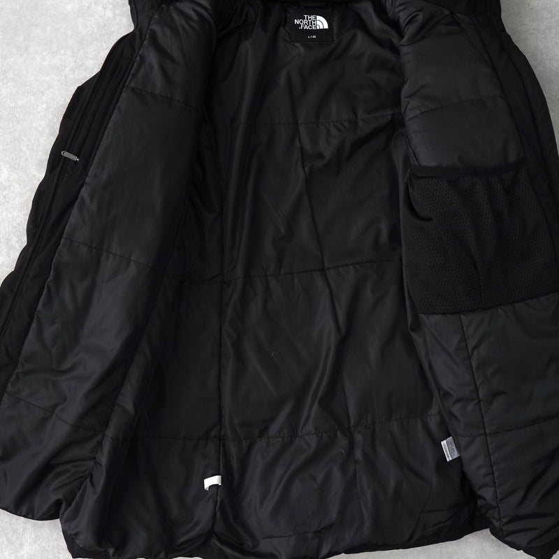 ザ ノースフェイス ドライベント ロゴ ロング丈 ダウンジャケット ダウンコート ブラック