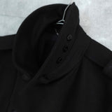 イヴ サンローラン ヴィンテージ YSLロゴ ウール Pコート ブラック