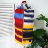 ロエベ アナグラム レザーパッチ モヘア マフラー マルチカラー