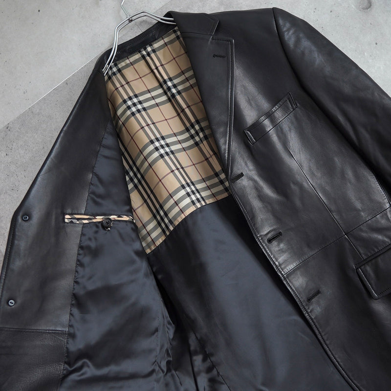 Black Leather Tailored Jacket