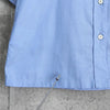 プラダ ロゴ 刺繍 クロップド 半袖シャツ ブルー レディース