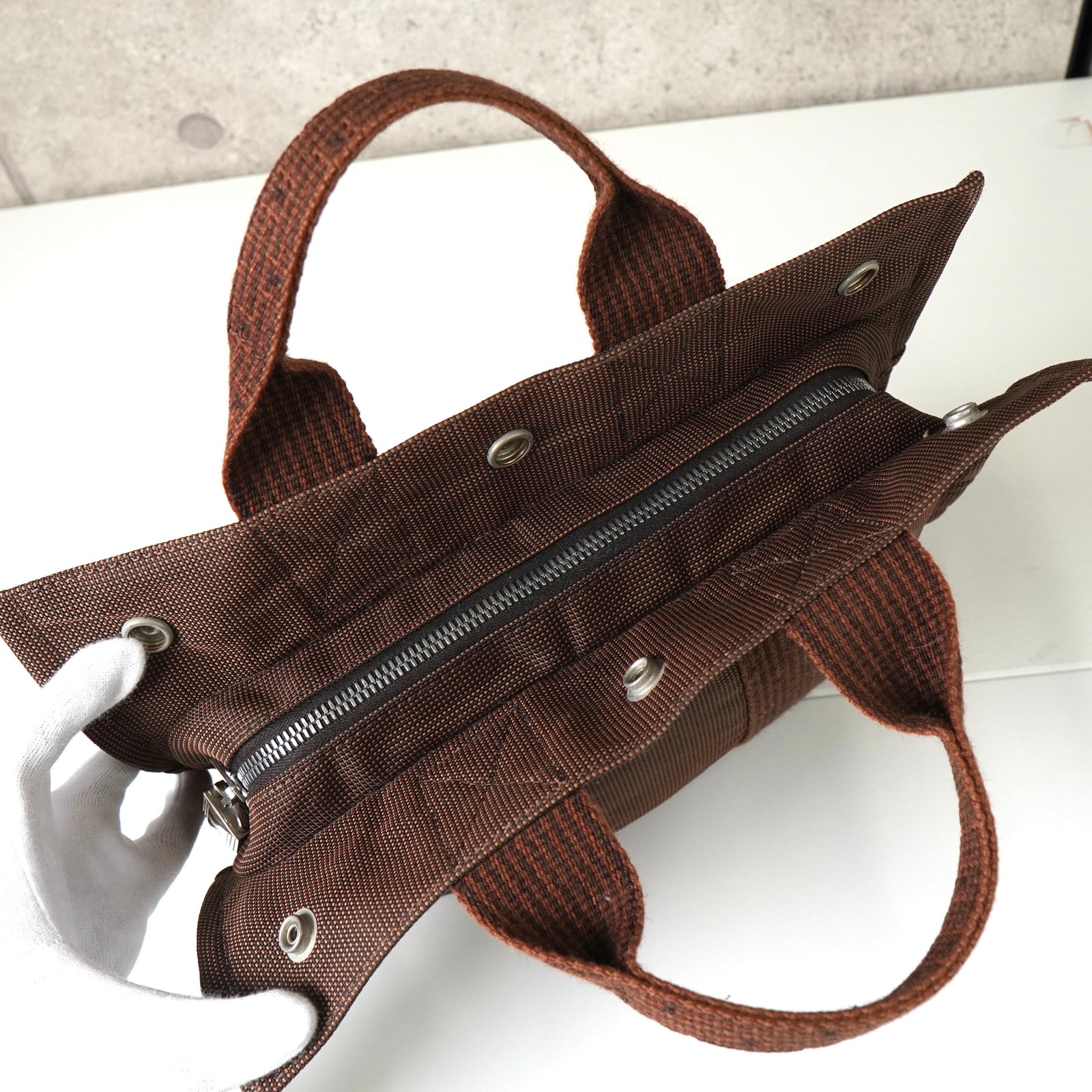 HERMES エールラインMM ハンドバッグ キャンバス ブラウン 楽天市場】エルメス トートバッグ ハンドバッグ エールライン